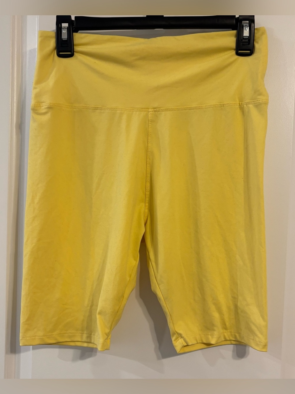 Soft Yellow Biker Shorts